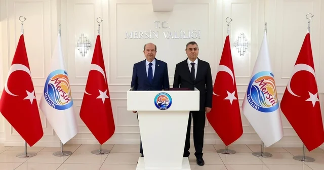 KKTC nin 5. Cumhurbaşkanı Ersin Tatar Mersin de temaslarda bulundu Mersin Haberleri
