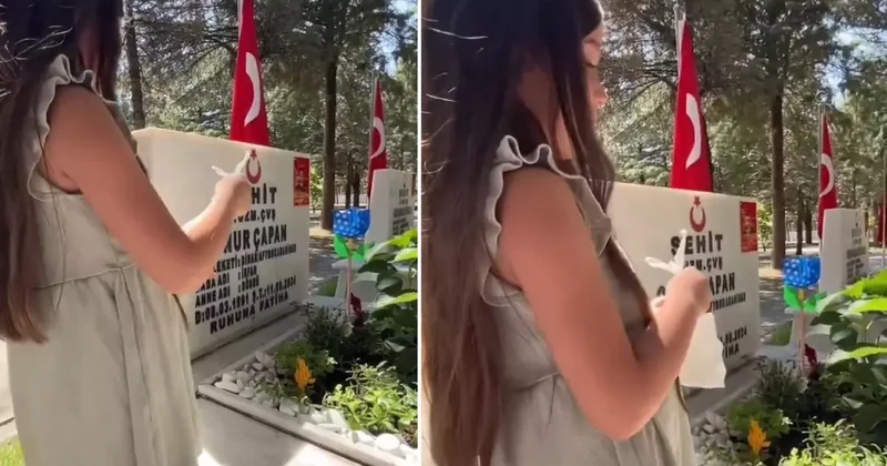Şehit kızının mezardaki babasına sorduğu soru kahretti