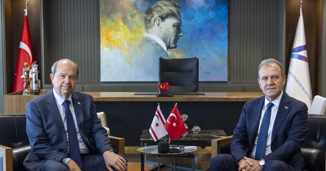 KKTC nin 5 inci Cumhurbaşkanı Tatar dan MBB Başkanı Seçer e ziyaret Mersin Haberleri