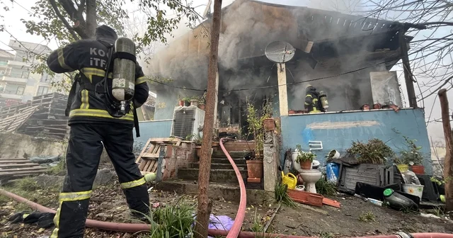 Tek katlı evde çıkan yangında yaralandı Kocaeli Haberleri