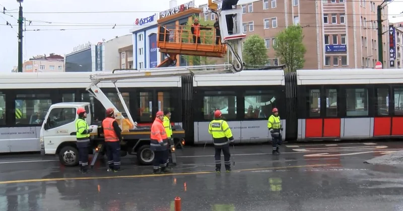 İstanbul da Kabataş Bağcılar Tramvay Hattı nda teknik arıza