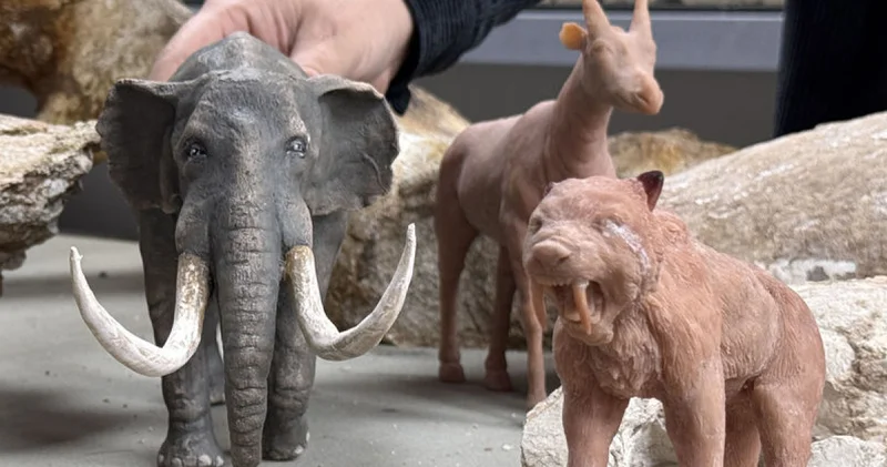 Kayseri de bulunan dev hayvan fosillerinin minyatürleri yapılıyor