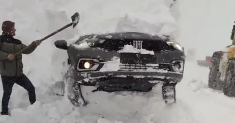 Yoldan çıkıp kara saplandı! Korku dolu anlar