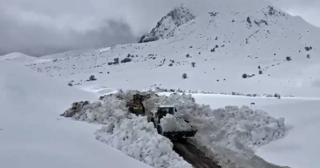 Yayladere de iki metreyi bulan karla mücadele Bingöl Haberleri