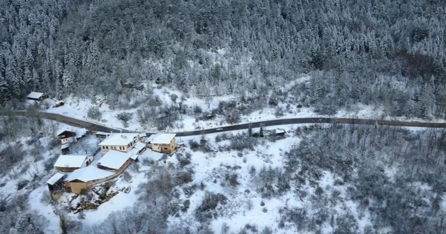 Karabük ün yüksek kesimlerine kar yağdı Karabük Haberleri