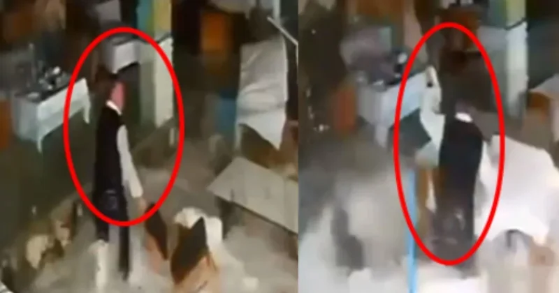 Antalya da dev dalgalar restoranı bastı, garson sulardan kaçamadı Sözcü Gazetesi