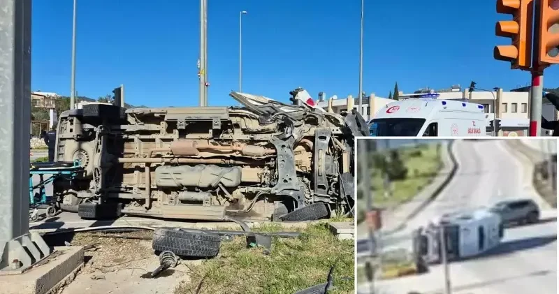 Cipe çarpmamak için sürücüsünün manevra yaptığı ambulans devrildi: 4 yaralı Muğla Haberleri