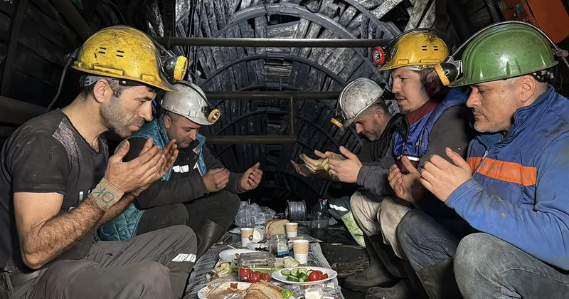 Yerin 120 metre altında sahur sofrası