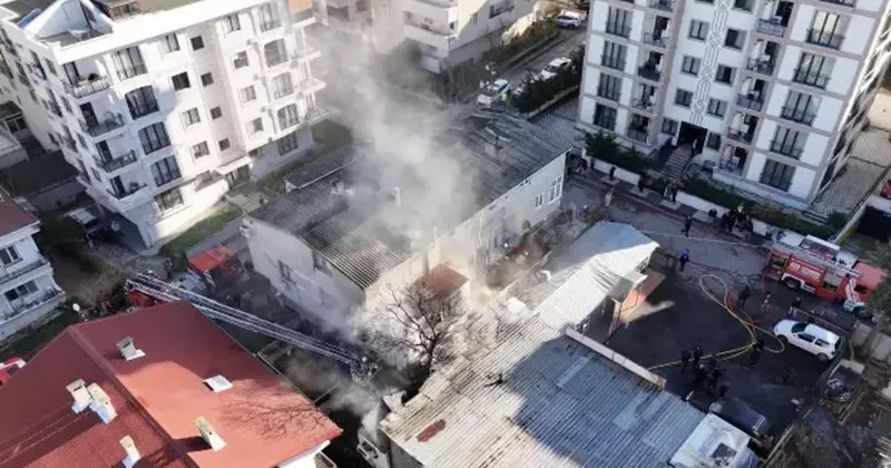 Maltepe de korku dolu anlar: Atölye alev alev yandı