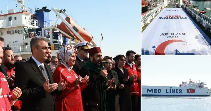 Ramazan ın ilk günü yola çıktı: Türk Kızılay dan Gazze ye en büyük iyilik gemisi Aktüel Haberleri