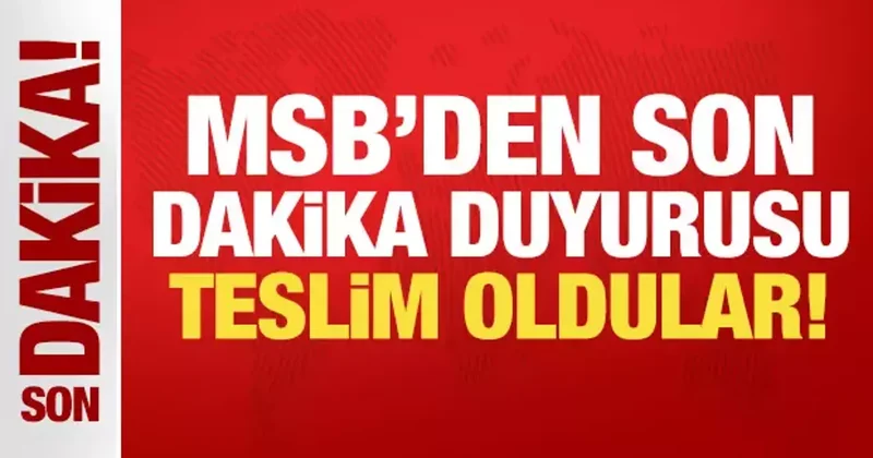 MSB den son dakika duyurusu: 10 PKK lı terörist teslim oldu!
