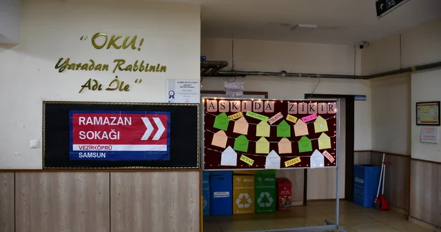 Vezirköprü de okulda ramazan ayına özel etkinlikler hazırlandı Samsun Haberleri