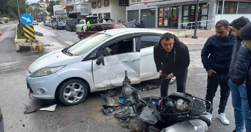 Kaza yapan motosikletli ehliyetsiz çıktı! Ceza kesildi
