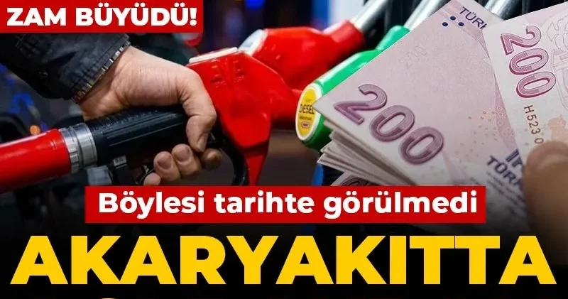 Eşel mobil desteği bitti zam büyüdü! Akaryakıta böylesi tabela görülmedi!