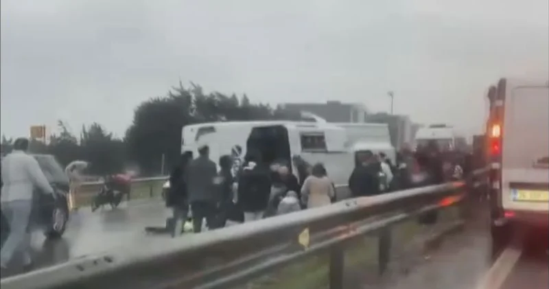 Büyükçekmece de kaza: 1 ölü, 9 yaralı Son dakika haberleri