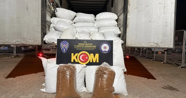 Adana da 3 ton kaçak tütün ele geçirildi Adana Haberleri