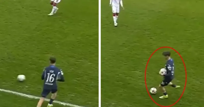 Sahaya giren topu dışarıya atan oyuncu saniyeler sonra hayatının şokunu yaşadı