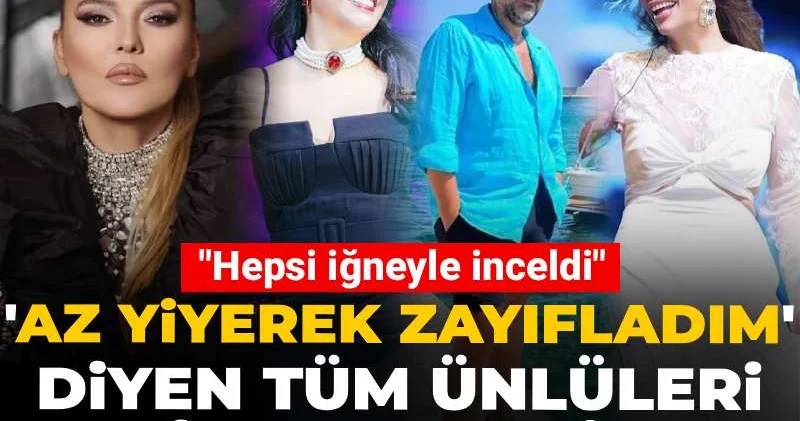 Az yiyerek zayıfladım diyen tüm ünlüleri ifşa etti: Hepsi iğneyle inceldi