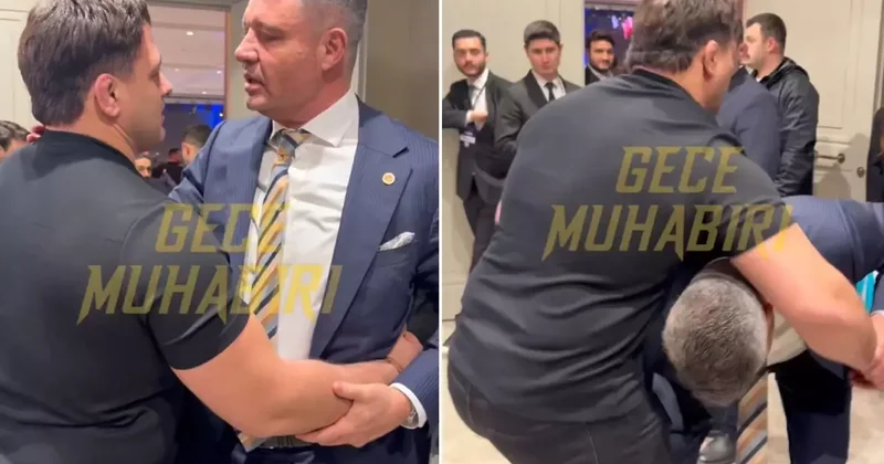 Sadettin Saran, dünya şampiyonu güreşçi Rıza Kayaalp ı kaldırıp fırlatmaya çalıştı