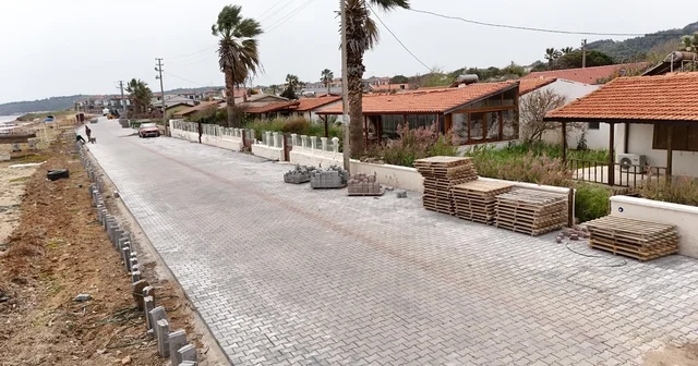 Cunda Adası nda yol hamlesi Balıkesir Haberleri