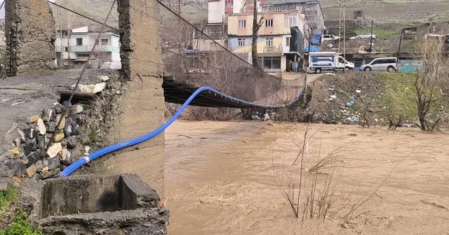 Şırnak ta şiddetli yağış sonrası Habur Çayı coştu Şırnak Haberleri