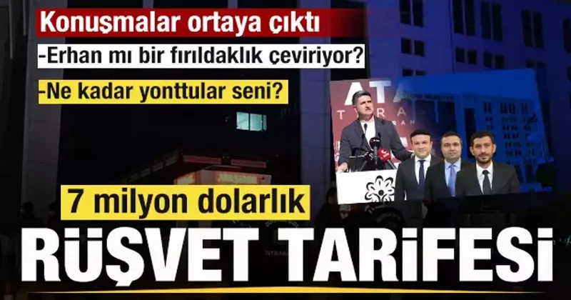 CHP’li belediyede 7 milyon dolarlık rüşvet tarifesi! Konuşmalar ortaya çıktı
