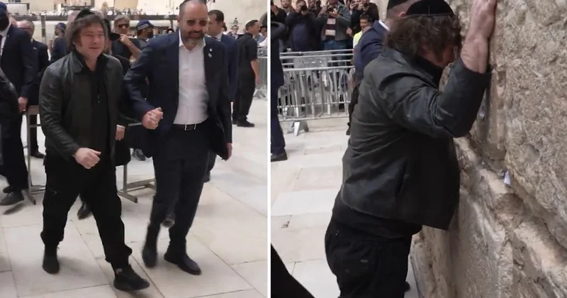 Arjantin Devlet Başkanı İsrail de soluğu yine Ağlama Duvarı’nda aldı, desteğini tekrarladı