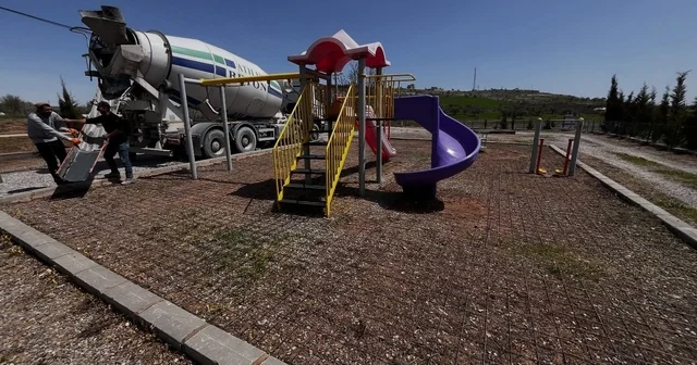 Ağın da çocuk parkında zemin çalışması başlatıldı Elazığ Haberleri