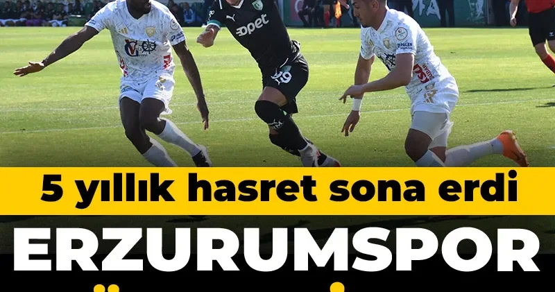 Erzurumspor yeniden Süper Lig de: 5 yıllık hasret sona erdi