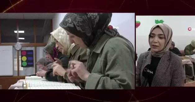 Kur an ı Kerim aşkı engel tanımıyor! İşitme engelli kadınlar herkesi duygulandırdı