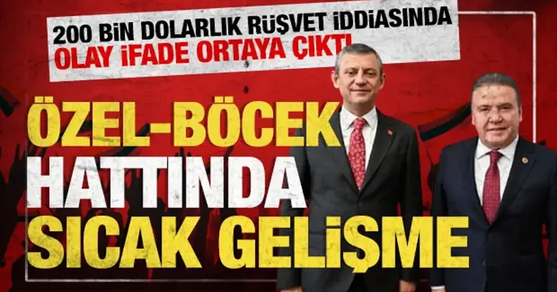 Özel Böcek hattında sıcak gelişme: Olay ifade ortaya çıktı