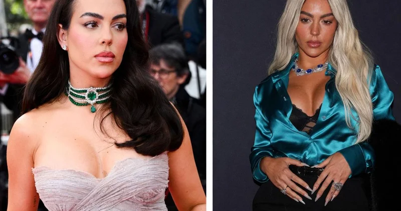 İki fotoğraf arasında saatler var! Georgina Rodriguez den dikkat çeken imaj değişikliği