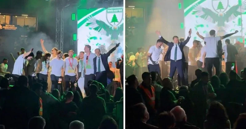 1. Lig e yükselen Muğlaspor, Kürtçe şarkılarla kutlama yaptı