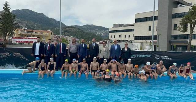 Marmaris te sporcular için portatif havuz Muğla Haberleri