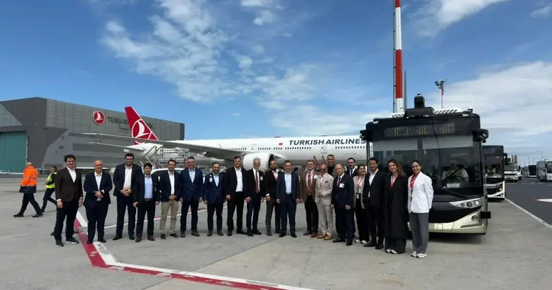 THY nin otonom otobüslerinin testleri İstanbul Havalimanı’nda yapıldı
