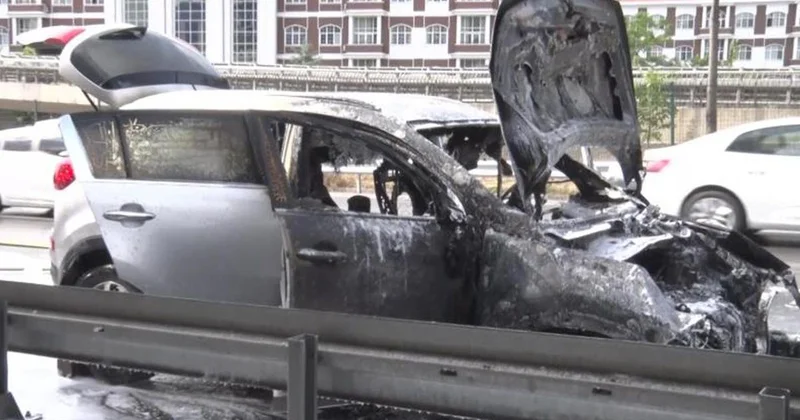 Üsküdar da SUV Yangını