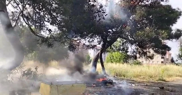 Hurda atık yangını yarım asırlık ağacı küle çevirdi Tekirdağ Haberleri Habertürk Yerel Haberler