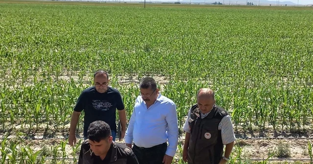 Karapınar da dolu afetinin etkilediği alanlarda inceleme Konya Haberleri Habertürk Yerel Haberler