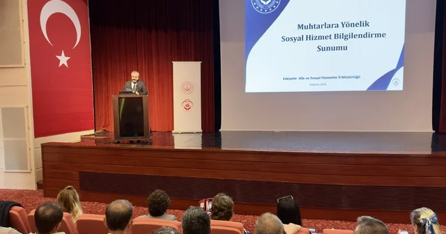 Muhtarlar, kadına yönelik şiddetle ilgili bilgilendirildi Sosyal Risk Haritası ve Kadına Yönelik Şiddetle Mücadele toplantısı gerçekleştirildi Eskişehir Haberleri Habertürk Yerel Haberler