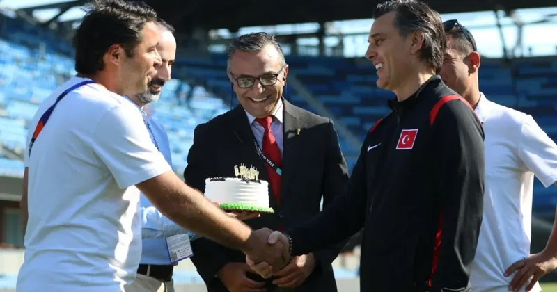 Basın mensuplarından Montella ya doğum günü sürprizi