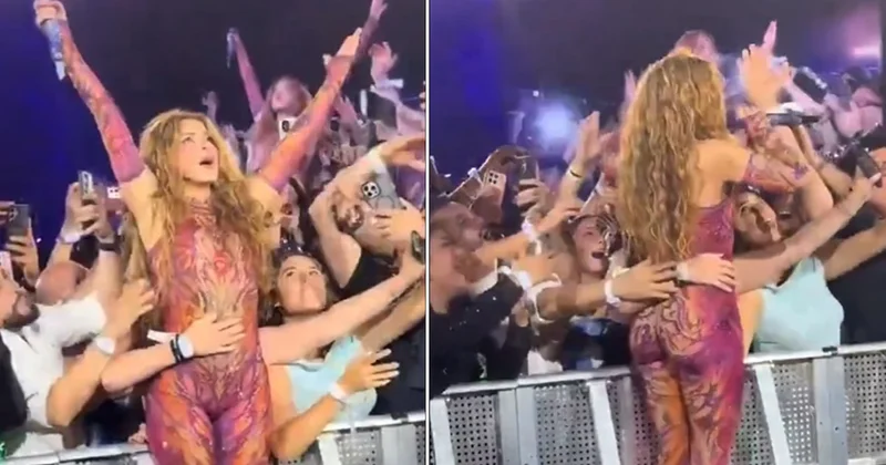 Shakira ya konserde taciz gibi sevgi gösterisi Sözcü Gazetesi
