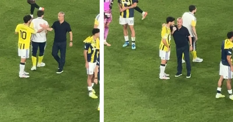 Maç sonuna damga vuran görüntü! Uzun uzun konuştular