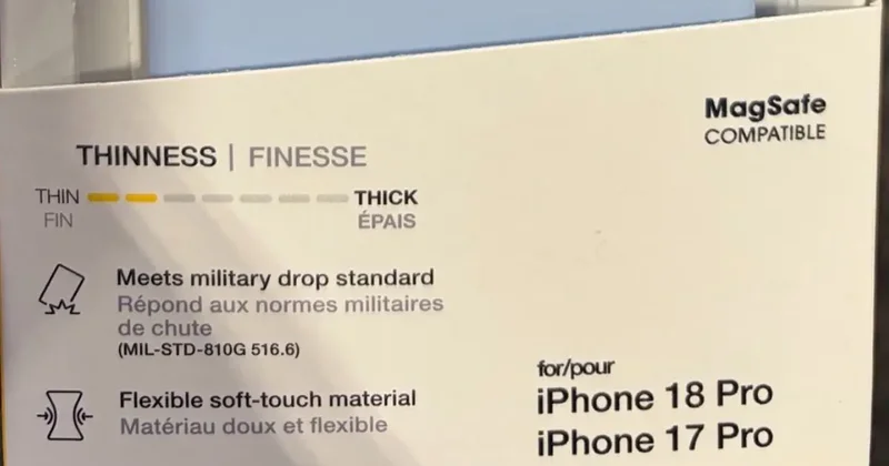 iPhone 18 Pro için erken ipucu: Kılıf ambalajı iPhone 17 Pro uyumluluğunu gösterdi