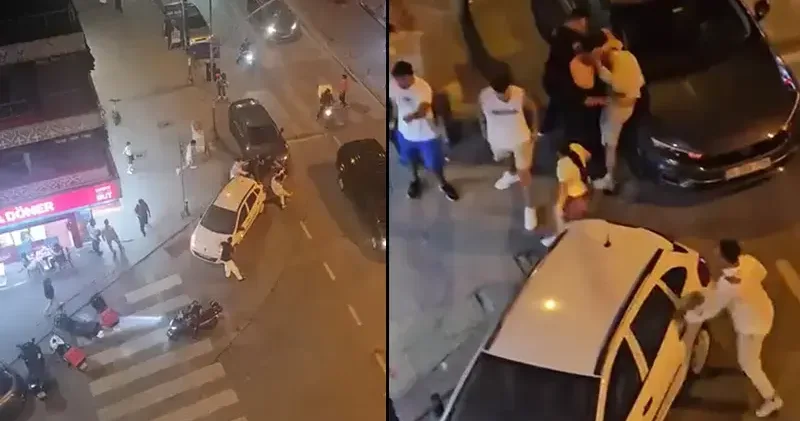 Bahçelievler’de iki grup arasında bıçaklı kavga; aracın üzerinde dövdüler