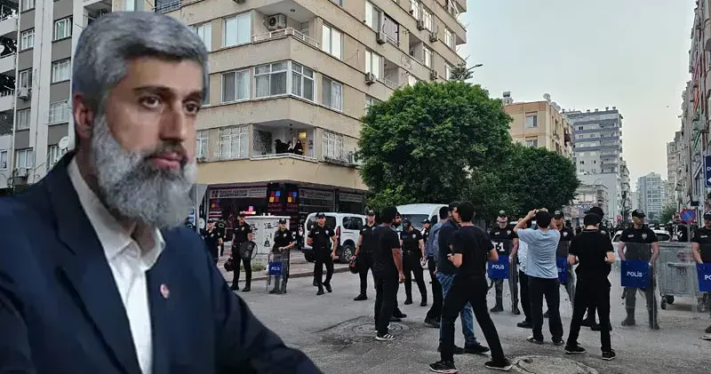 Alparslan Kuytul un evinde polis arama yapıyor