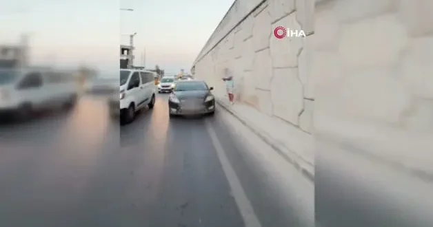 Hatay da çarpılacağını anlayıp kayda girdi, kaçan sürücüyü canı pahasına durdurdu!