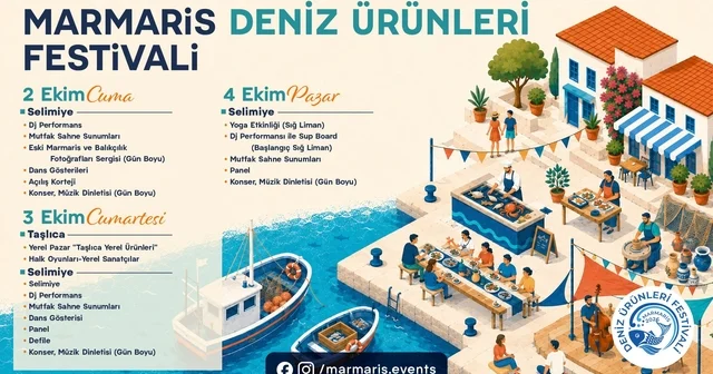 Marmaris te 2. Deniz Ürünleri Festivali için geri sayım başladı Muğla Haberleri Habertürk Yerel Haberler