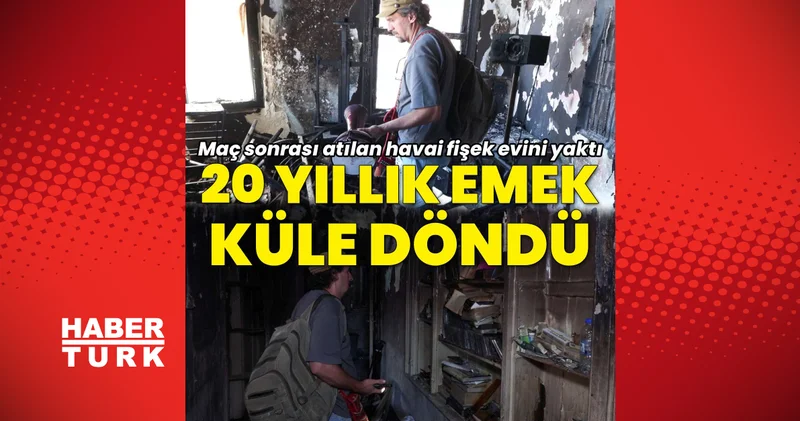 SON DAKİKA HABERLERİ: İSTANBUL HABERLER: Maç sonrası atılan havai fişek ressamın evini yaktı: 20 yıllık resimler ve sergi hazırlığı yangında yok oldu Son dakika haberleri