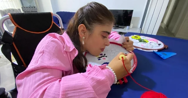 Doktorların yaşamaz dediği Ecenur 18 yaşına girdi; punch nakışında usta oldu Erzurum Haberleri Habertürk Yerel Haberler