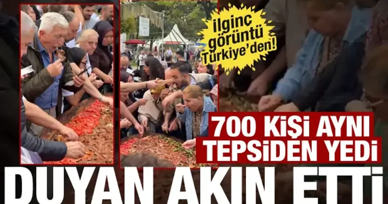 3 metrelik tepside İskender! Gören koştu, 700 kişi böyle yedi